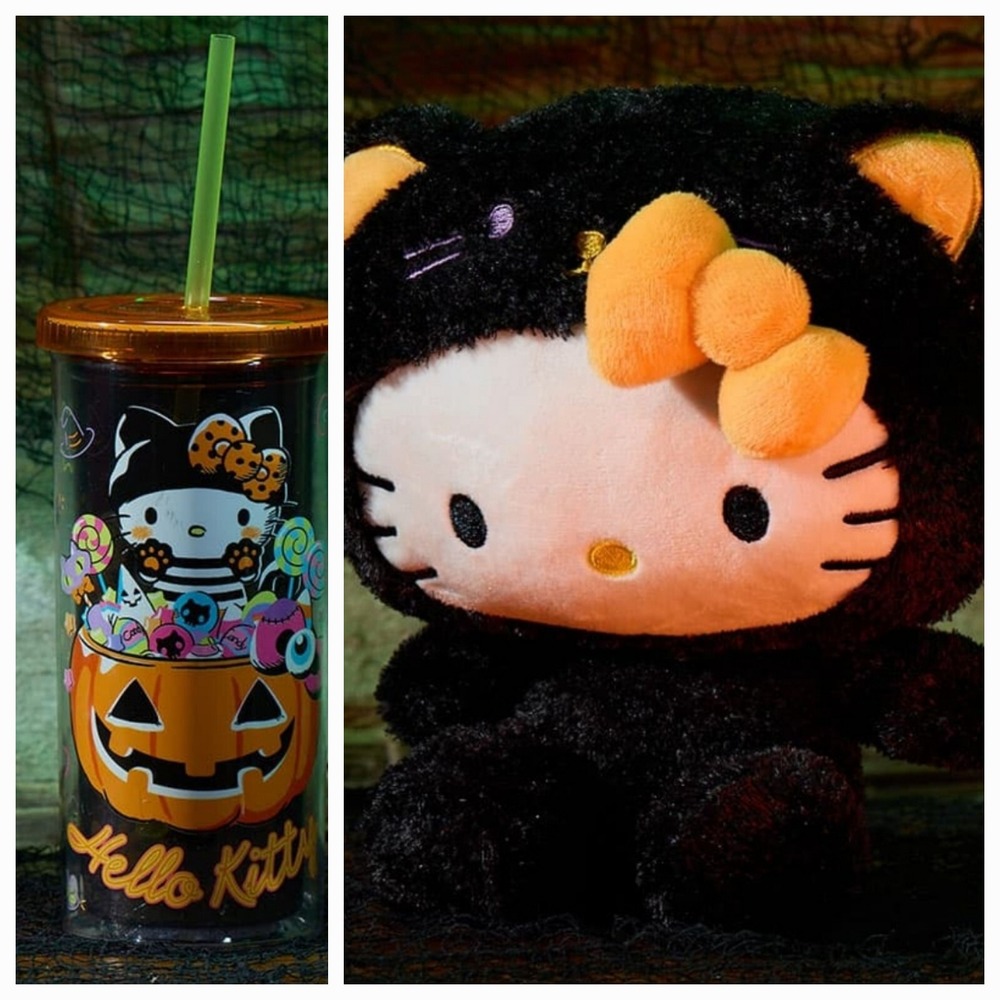 Hello Kitty Tumbler Plush Set Halloween Hello Kitty Plush Costume Gift Set New